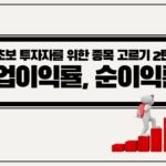 영업이익률, 순이익률?