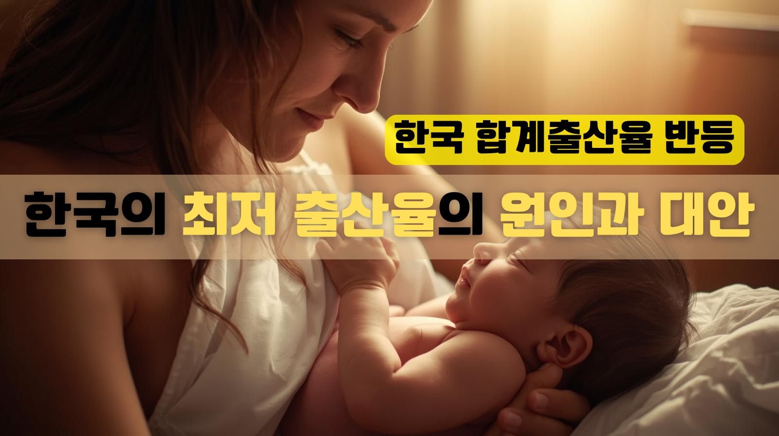 한국의 최저 출산율의 원인과 대안