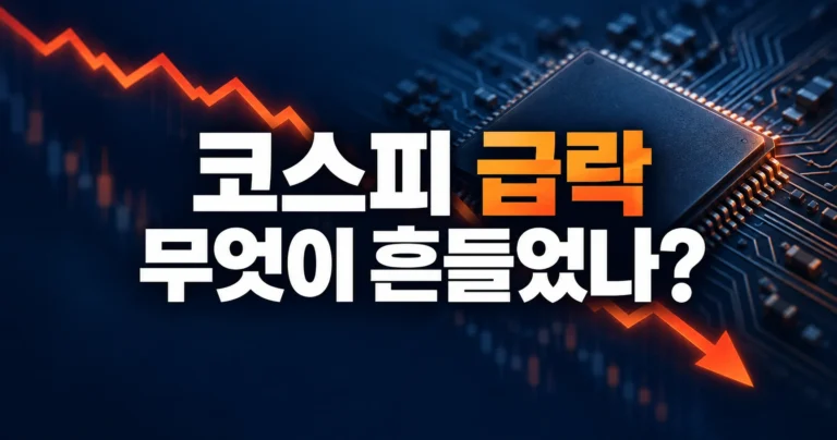 코스피 7000에서 5500으로, 3주 만에 왜 이렇게 떨어졌을까? 코스피 하락 원인 4가지 정리