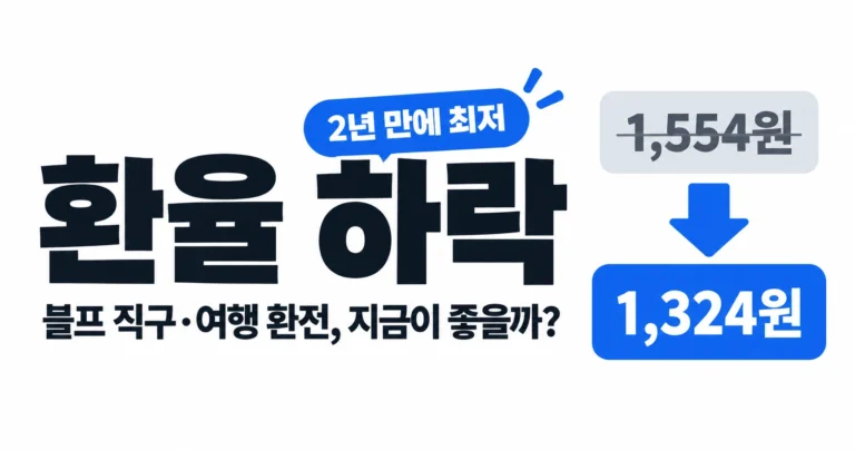 환율 1,320원, 2년 만에 최저. 블랙프라이데이 직구와 여행 환전은 지금 해야할까?